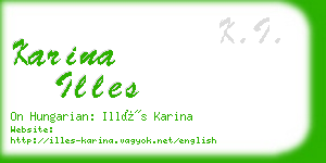 karina illes business card